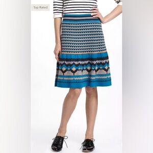 Anthropologie Girls From Savoy Blue Mesa Aztec Sweater Skirt - Size Small